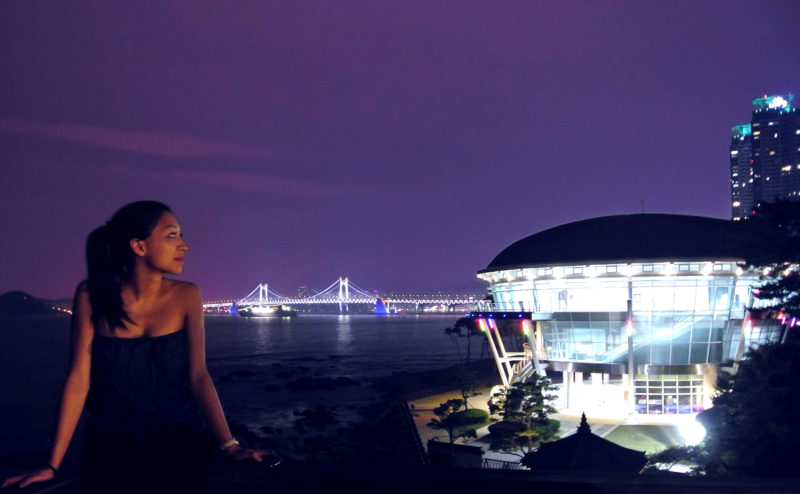 Gwangandaegyo bridge from Dongbaekseom in Busan