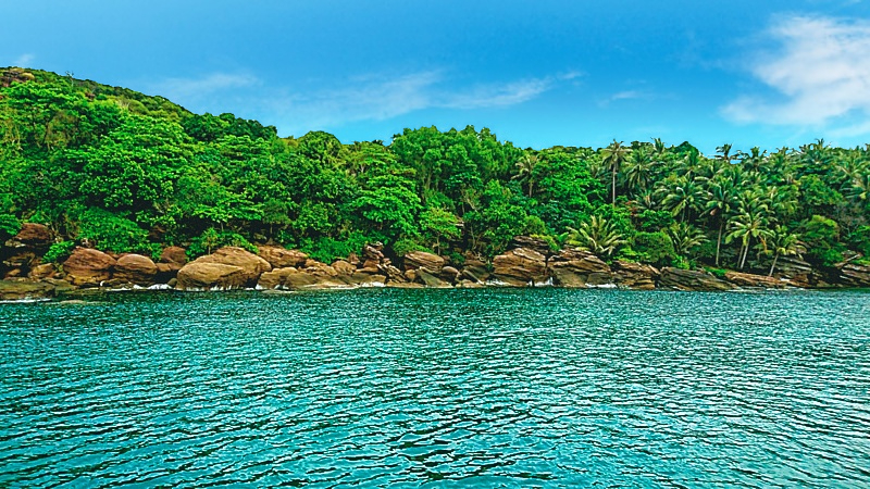 Île au milieu de la mer