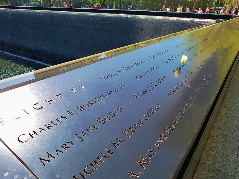 Plaque of Flight 77 in Ground Zero