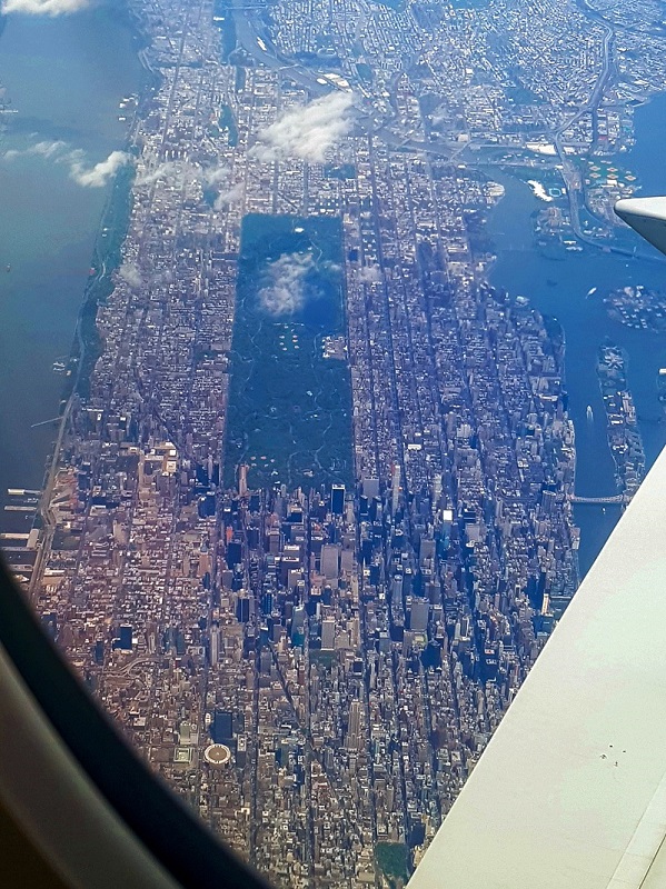 New York seen from the airplane