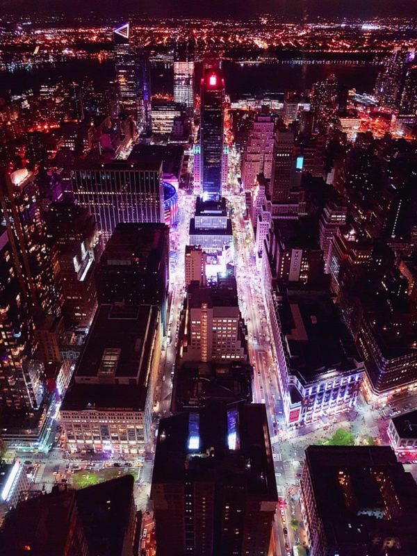 Manhattan from the Empire State Building by night