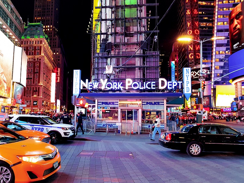 New York Police Department in Times Square