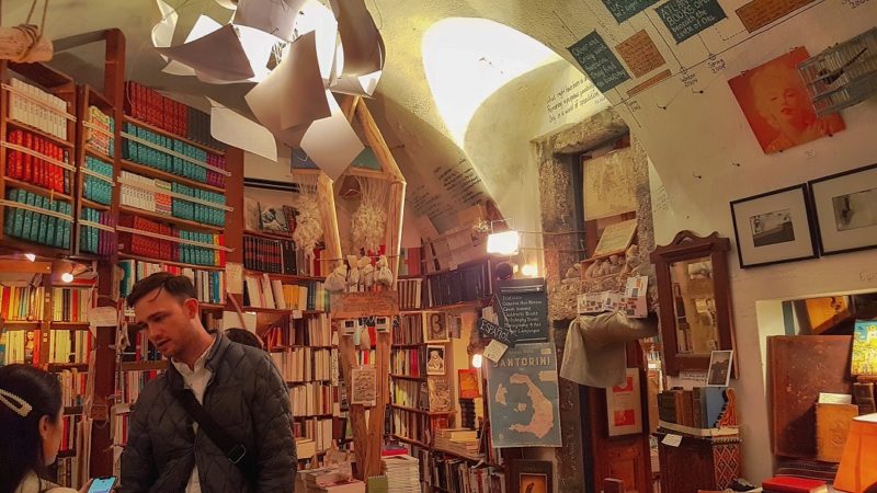 Inside bookstore