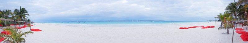 Panorama de la plage à Tulum