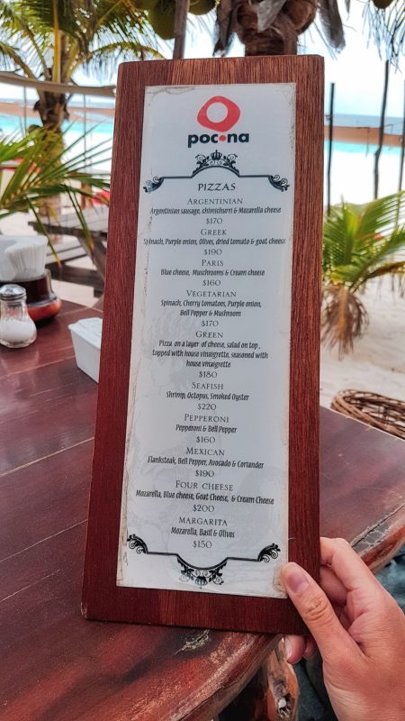 Menu du restaurant Poc Na